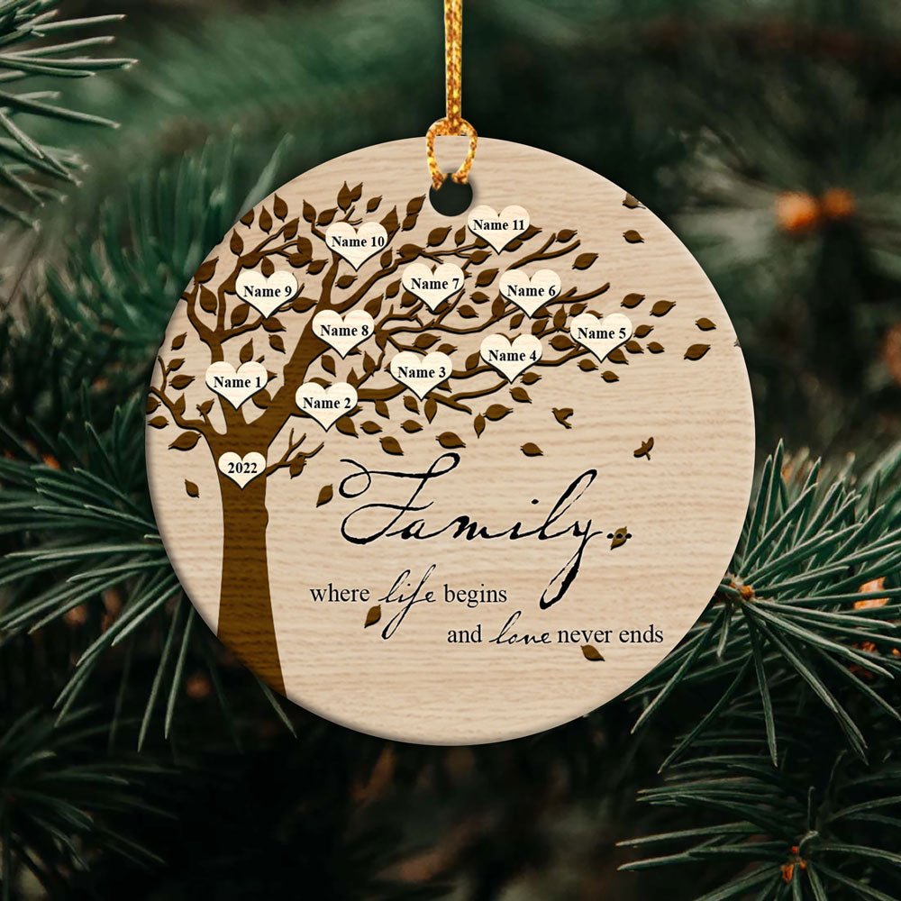 Family Ornament - Personalized Custom 2-layered Wood Ornament – PAWSIONATE