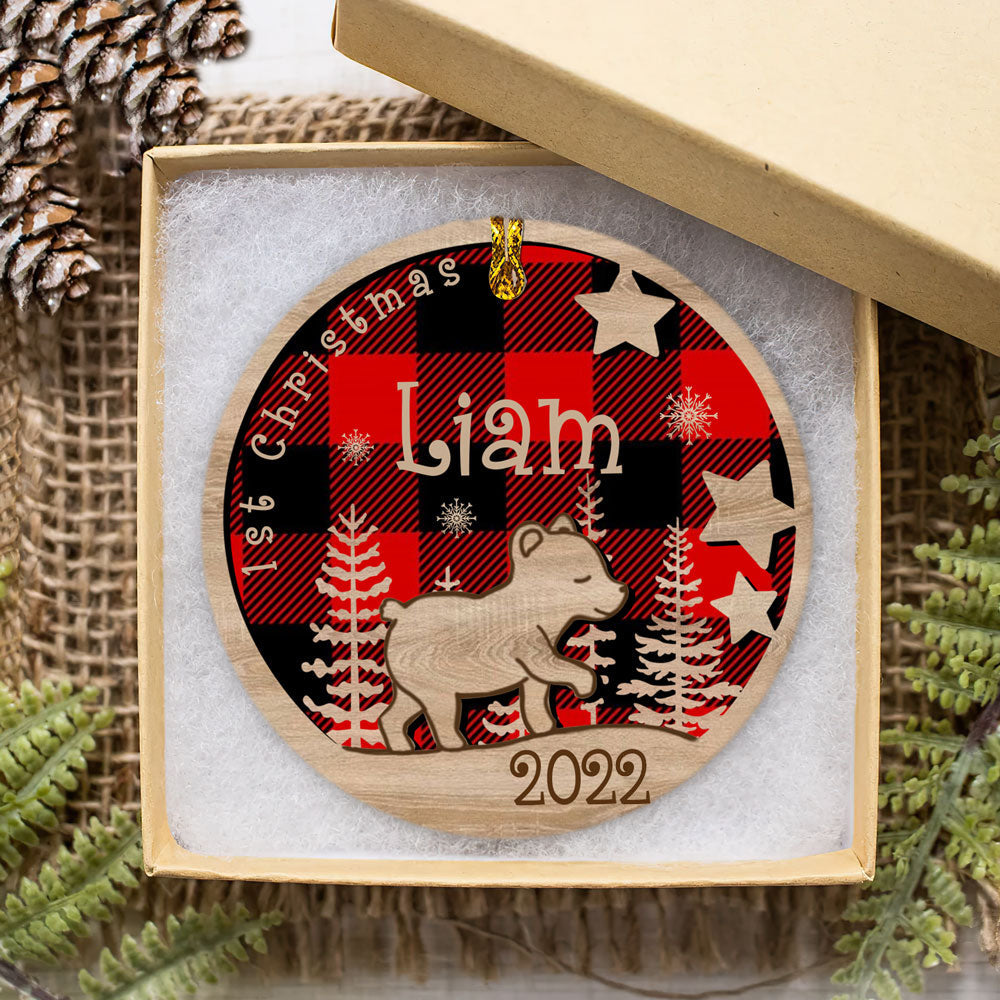 Personalized Baby's First Christmas Ornament, Gift For New Dad New Mom Ornament