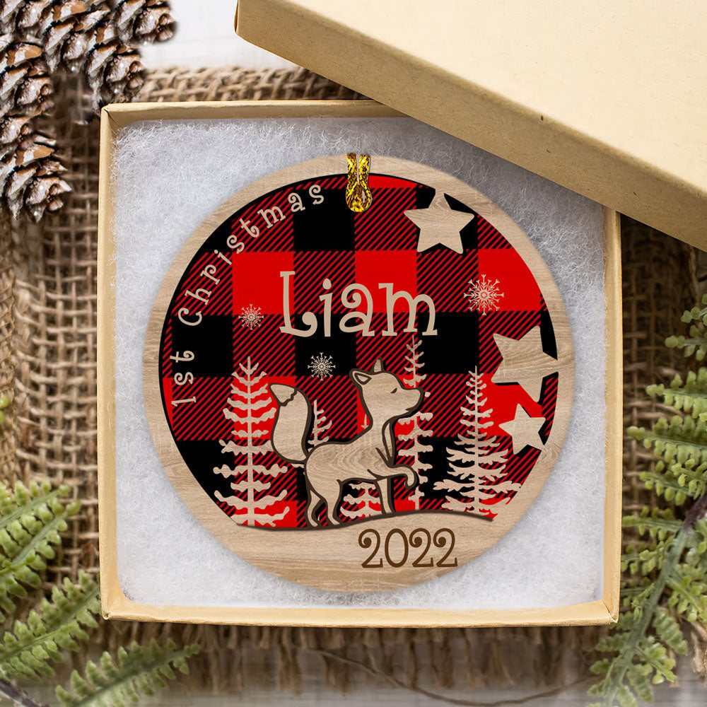 Personalized Baby's First Christmas Ornament, Gift For New Dad New Mom Ornament