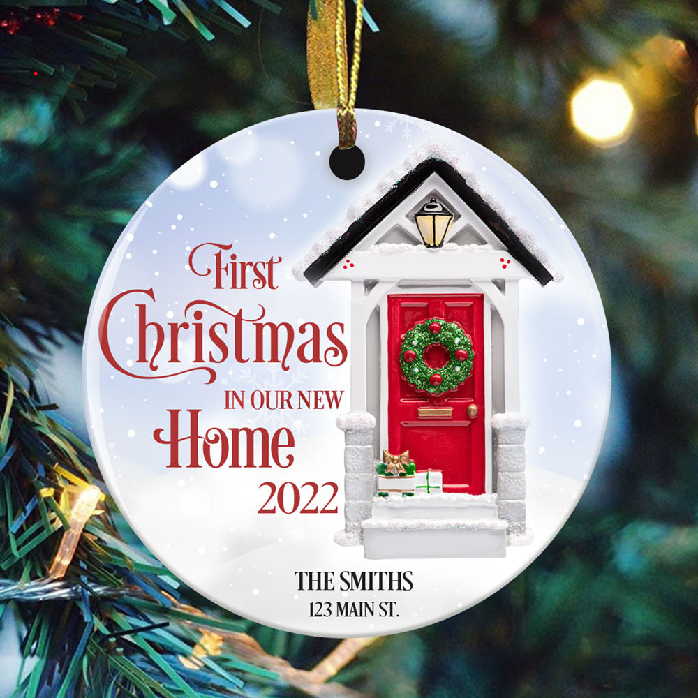 Personalized Our First Home Christmas Ornament, Housewarming 1st Christmas in New Home Ornament