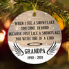 56833-Personalized Memorial Christmas Ornament, In Loving Memory, When I See A Snowflake Ornament H0