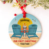 56802-Personalized Our First Christmas Together, Honeymoon Christmas Vacation Ornament H0