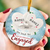 Personalized Newly Engaged Christmas Ornament, Engagement Gift For Fiancee Ornament, She Said Yes! Ornament