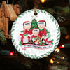 56863-Personalized Family Of 3 Christmas Ornament, New Parents Gift, Opening Christmas Presents Family Member Ornament H0
