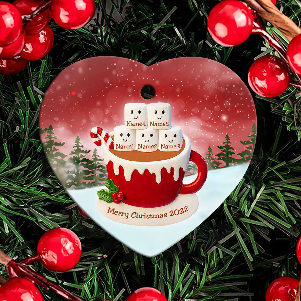 Personalized Family Of 2 3 4 5 6 Ornament, Family Member Name Christmas Ornament