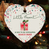 57174-Personalized Gift For Expecting Parent, Our Little Present Is Due To Be, New Baby Pregnancy Announcement Christmas Ornament H1