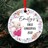 Personalized Boy Girl Baby&#39;s First Christmas, Newborn Baby Rabbit Ornament