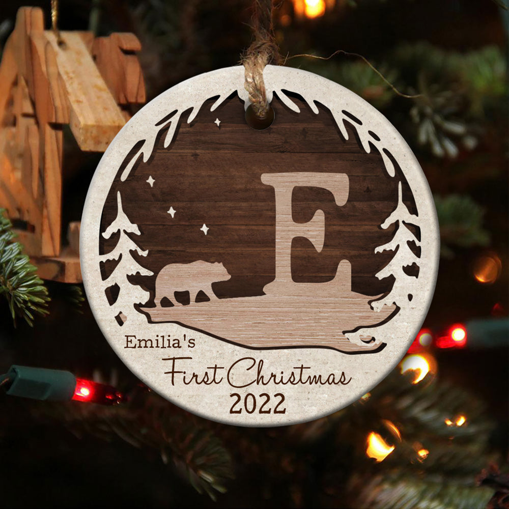 Personalized Baby's First Christmas, Newborn Baby Gift For Firsttime Parents Christmas Ornament