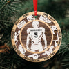 57210-Football Player Ornament, Gift For Football Son Christmas Ornament H0