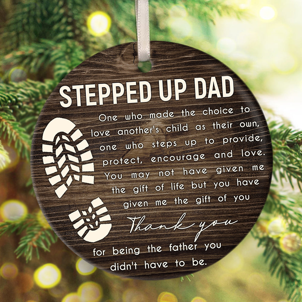 57205-Gift For Stepdad, Stepfather Gift, Bonus Dad Christmas Ornament H0