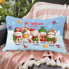 57933-Personalized Snowman Family Members Christmas Pillow, Family Custom Name Christmas Home Decor Pillow H0
