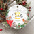 Personalized First Christmas As Grandparents, Gift For New Grandma Nana Grandpa Robin Wreath Christmas Ornament
