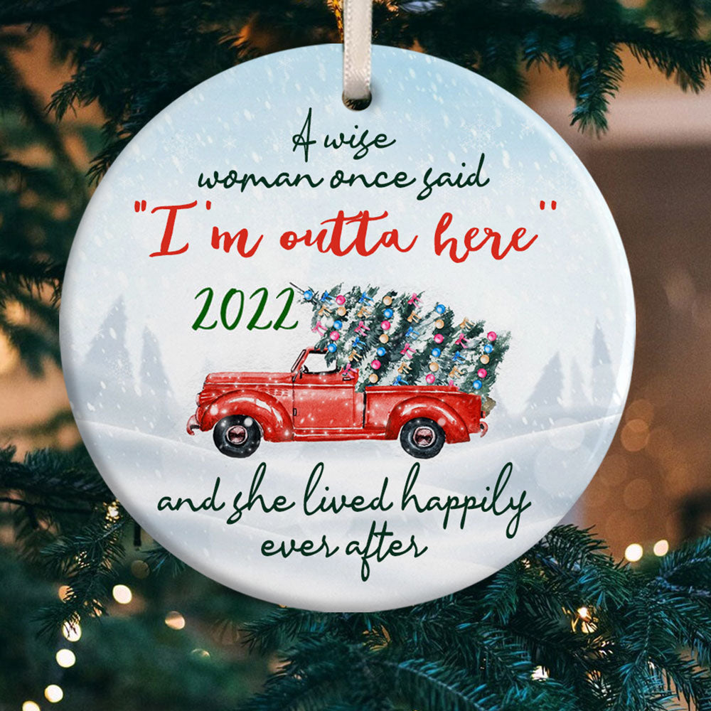 Personalized A Wise Woman Once Said Funny Retirement Gift, Farewell Gift for Boss, Coworker Leaving Gift Christmas Ornament