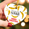 57412-Funny Christmas Gift For Grandma, Bananas Best Nana Christmas Ornament H0