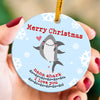 57407-Funny Christmas Gift For Grandma, Nana Shark Do Do Do Christmas Ornament H0