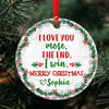 57698-Personalized Funny Mom Gift From Daughter, I Love You More The End I Win, Gift For Mom Christmas Ornament H0