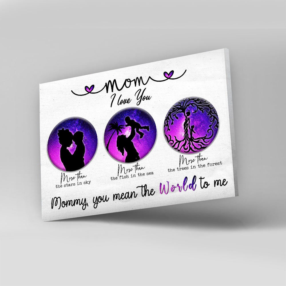 57703-Meaningful Gift For Mom, I Love You More Than Mother And Child Canvas H1