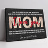 57916-Gift For Mom From Favorite Child, I Love You Mom, Thank You For Canvas H2