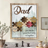 57682-Personalized Gift For Dad, You Are The Pieces That Hold Us Together Father And Children Canvas H0