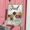 57700-Personalized Gift For Dad, You Are The Pieces That Hold Us Together Father And Children Canvas H2