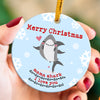 57403-Funny Christmas Gift For Mom, Mama Shark Do Do Do Christmas Ornament H0