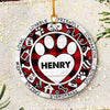 Personalized Pet Christmas Ornament, Dog Name Ornament