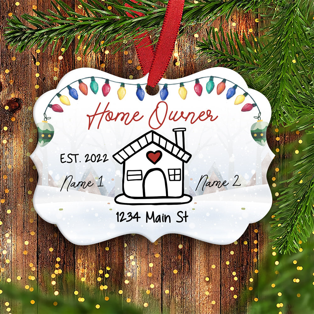 Personalized New Home Christmas Ornament, Housewarming Gift For New Home Owner Christmas Ornament