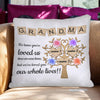 57985-Personalized Gift For Grandmother, Grandma And Children, We&#39;ve Loved You Our Whole Lives Pillow H0