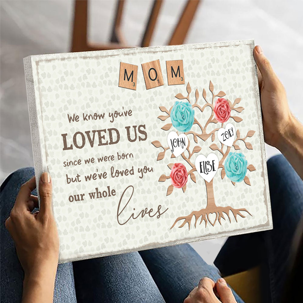 57977-Personalized Gift For Mom Canvas, We've Loved You Our Whole Lives Canvas H1