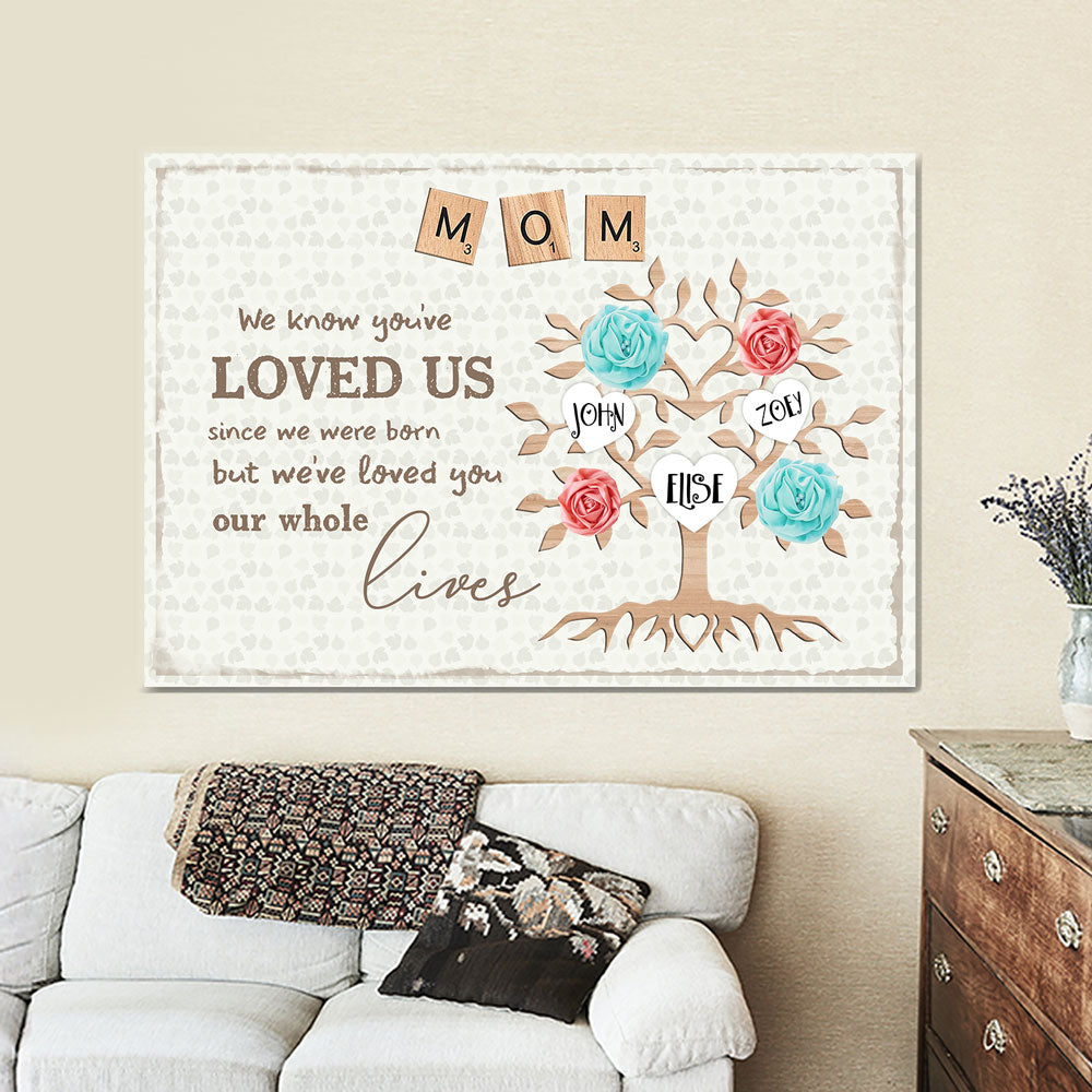 57976-Personalized Gift For Mom Canvas, We've Loved You Our Whole Lives Canvas H0
