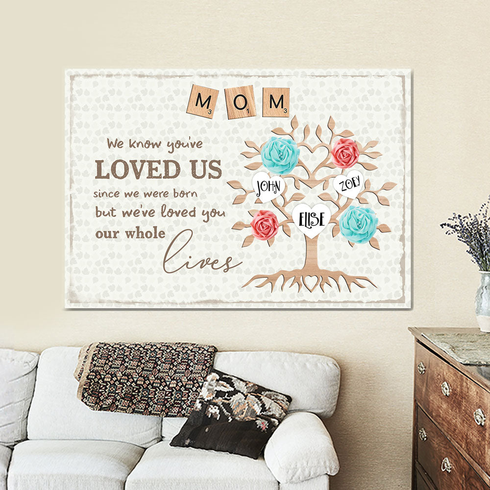 57975-Personalized Gift For Mom Canvas, We've Loved You Our Whole Lives Canvas H0