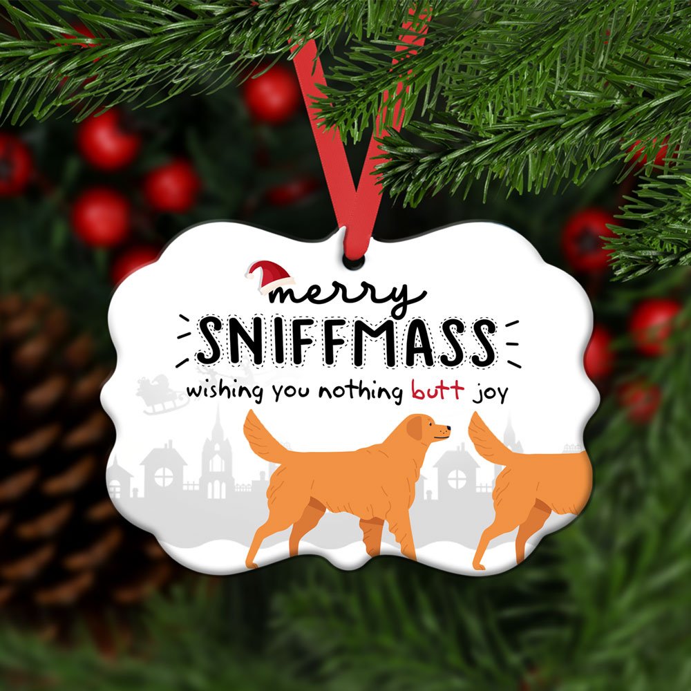 Funny Pet Christmas Ornament, Golden Retriever Cute Ornament