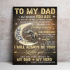 Gift For Dad From Daughter, Father And Daughter Dinosaurs Canvas