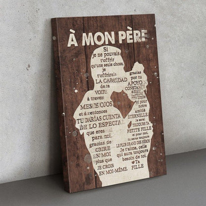À Mon Père, Cadeau Pour Papa De Sa Fille, Père Et Fille Canvas