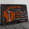 58307-Personalized Gift For Baseball Son From Mom, Son Baseball Player Canvas H0