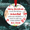 Personalized Funny Gift For Stepdad, Merry Christmas From The Kid You Inherited Christmas Ornament