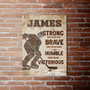 60393-Personalized Gift For Hockey Son From Dad, Be Strong When You Are Weak, Ice Hockey Player Son Canvas H0