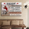 60614-Gift For Dad From Daughter, Thanks For Being My Hero Canvas H0