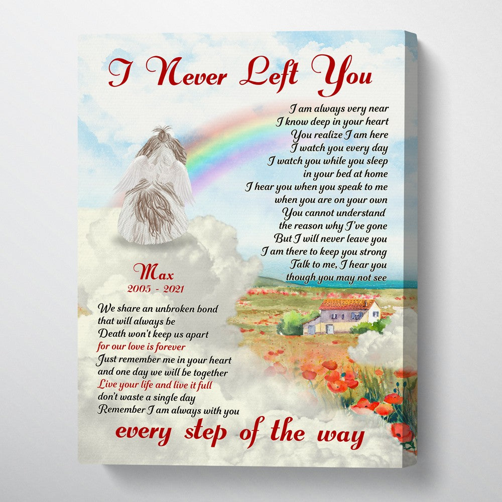 61477-Personalized Shih Tzu Memorial Gift, I Never Left You, Loss Of Dog Canvas H1