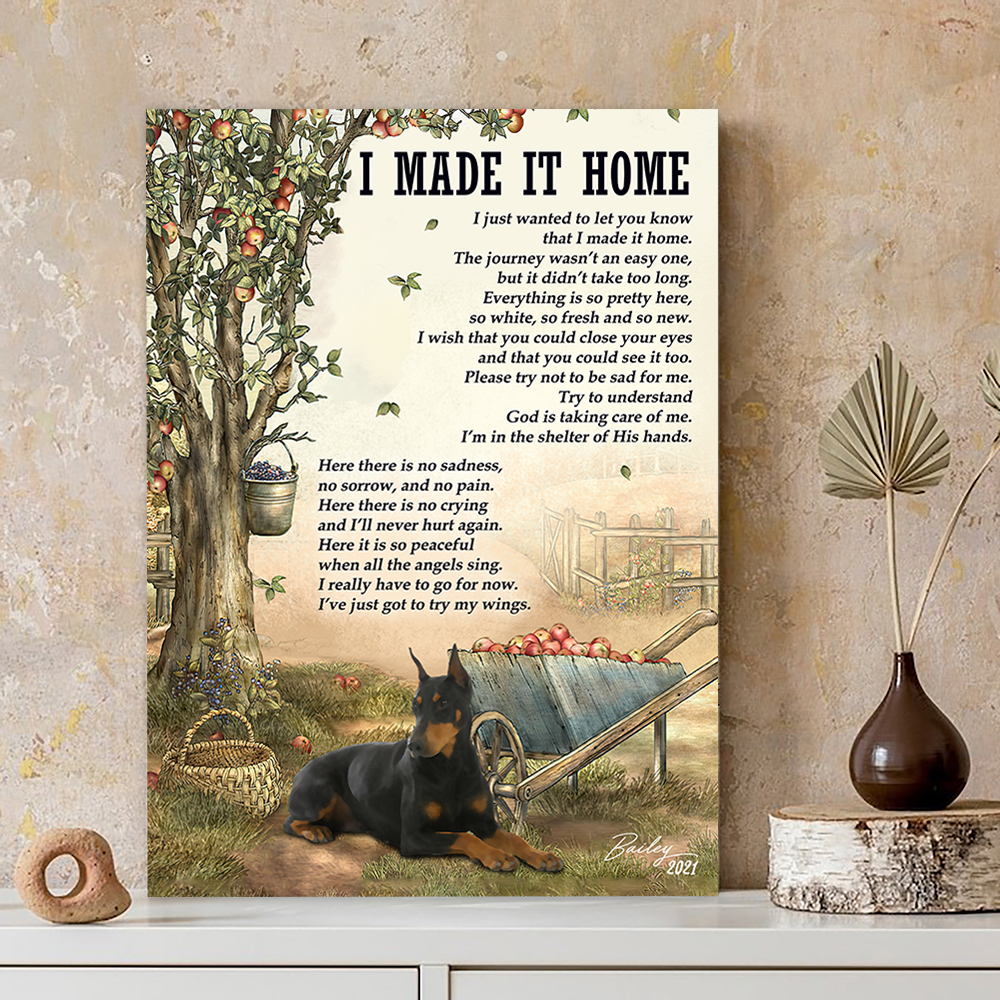 61999-Personalized Cavalier King Charles Spaniels Memorial Gift, I Made It Home, Loss Of Dog Canvas H0