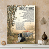 62061-Personalized Border Collies Memorial Gift, I Made It Home, Loss Of Dog Canvas H0