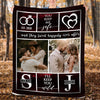51016-Personalized Anniversary Gift For Her, Cotton Anniversary Gift For Wife, Custom Photo Blanket H0