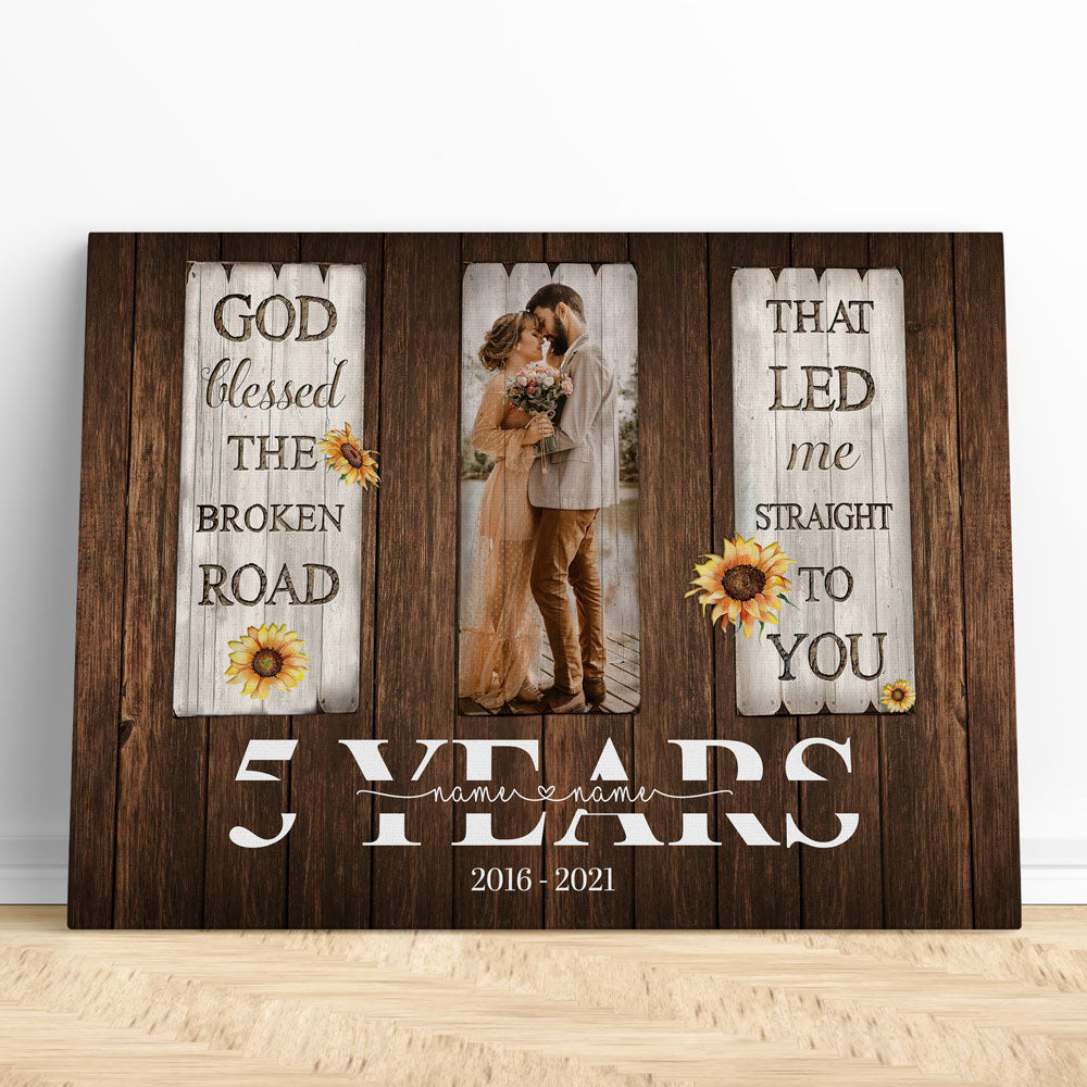 Personalized Valentines Gifts for Her, 5 Year Anniversary Wood Gifts Custom  Photo for Her, This Is Us Canvas Wall Art - Magic Exhalation