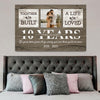 50548-Personalized 10 Year Anniversary Gift For Her, Tin Anniversary Gift For Him Custom Photo Together We Built A Life Canvas H0