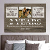 50673-Personalized 2 Year Anniversary Gift For Her Custom Photo, 2nd Anniversary Gift For Him, Together We Built A Life Canvas H0