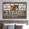 Personalized 2 Year Anniversary Gift  For Her Custom Photo, 2nd Anniversary Gift For Him, Together We Built A Life Canvas