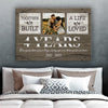 Personalized 4 Year Anniversary Gift  For Her Custom Photo, 4th Anniversary Gift For Him, Together We Built A Life Canvas