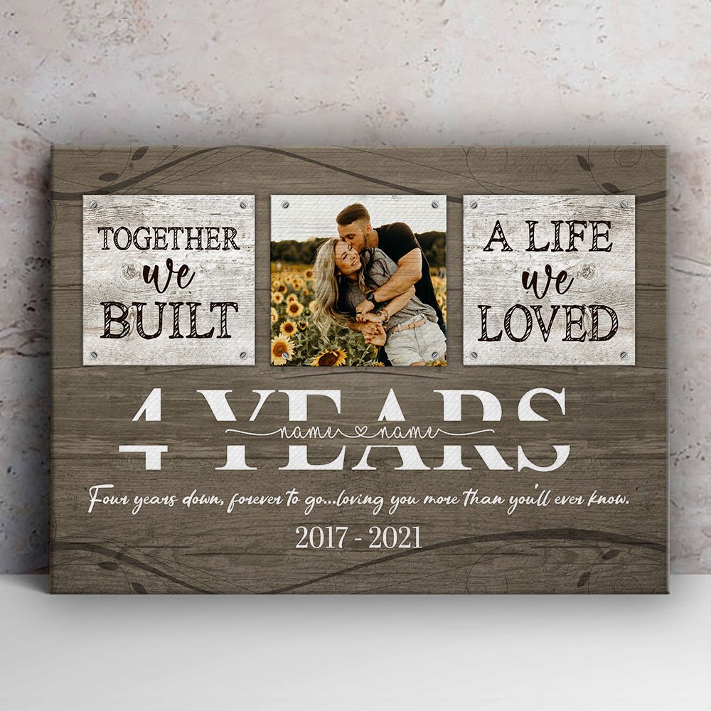 4 Years Anniversary Boyfriend Funny Gift for BF 4th Dating Relationship  Couple Together iPhone Case by Jeff Creation - Pixels