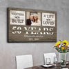 Personalized 50 Year Anniversary Gift For Parents, Gold 50th Anniversary Gift Custom Photo, Together We Built A Life Canvas