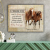 50728-Personalized Gift For Her, Gift For Him, Couple Horse Wall Art, I Choose You Canvas H2